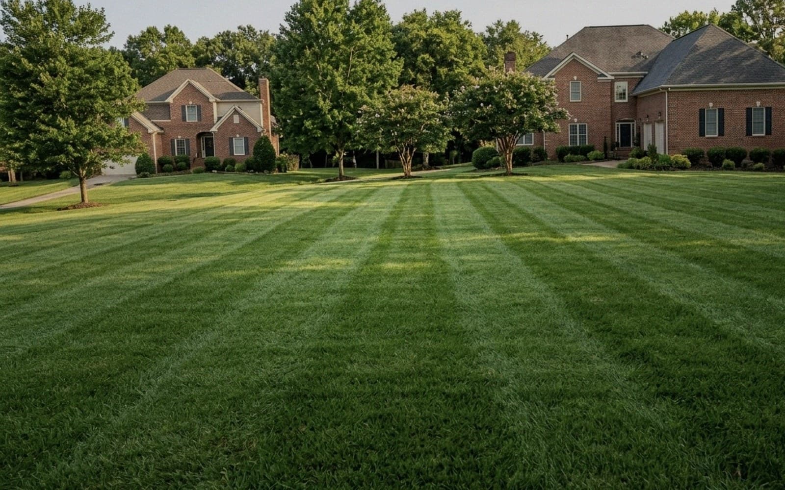 Large estate lawn with perfect mowing stripes in Fairview TN